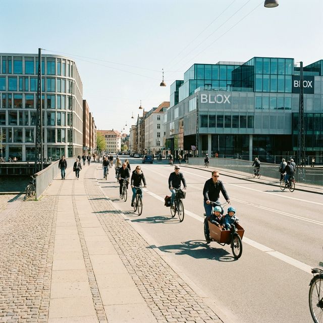 Kolesa ob kanalu v Kopenhagnu