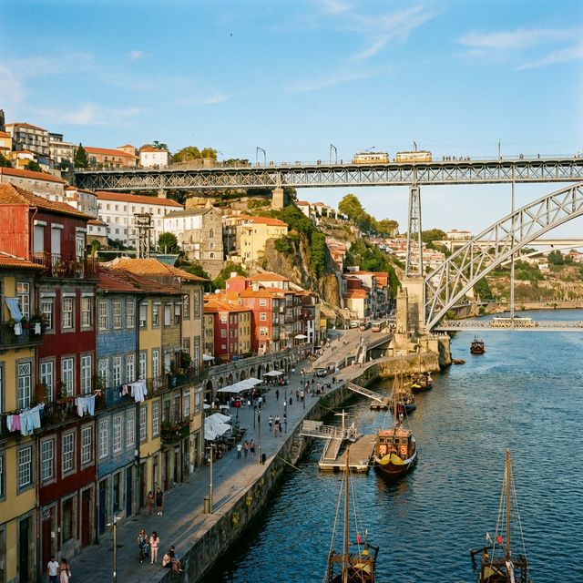 Barvita Ribeira v Portu ob reki Douro