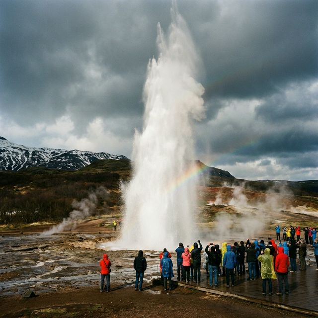Gejzir Strokkur v izbruhu